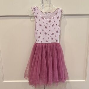 Petite Hailey Floral Tulle Twirl Dress Size 4 Purple Party Ballet Dress